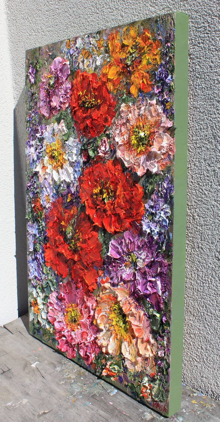 Original Contemporary Floral Painting by Rasa Kluonius