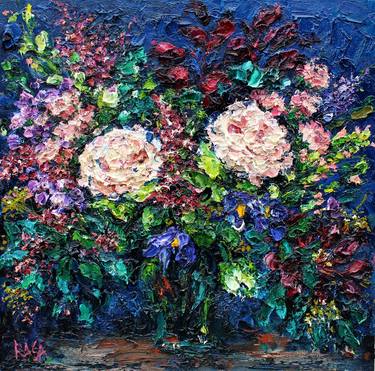 Original Fine Art Floral Paintings by Rasa Kluonius