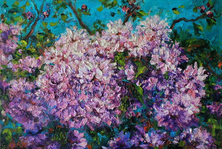 Original Fine Art Floral Paintings by Rasa Kluonius