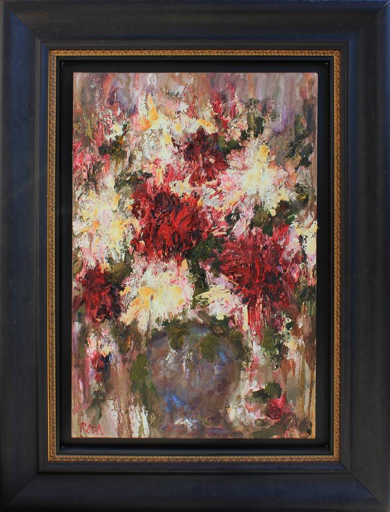 Original Fine Art Floral Painting by Rasa Kluonius