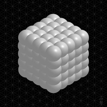 3D FRUIT OF LIFE/METATRON'S CUBE - PLATINUM - Limited Edition 1 of 100 thumb