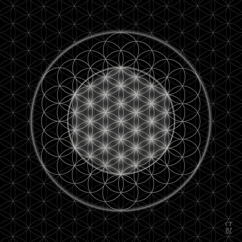 Original Illustration Geometric Mixed Media by Carla T R Iacobone