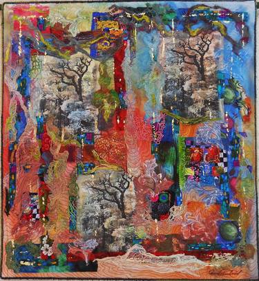 Print of Abstract Expressionism Tree Collage by Averil Stuart
