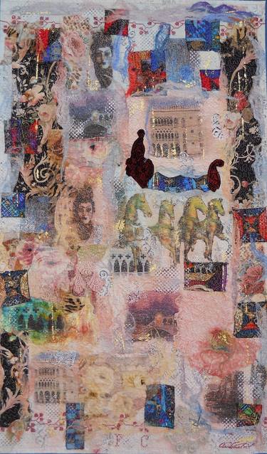 Original Abstract Expressionism World Culture Collage by Averil Stuart