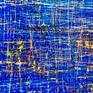 This is layers of oil paint that has been dug back into with a sharp tool exposing multiplelinear layers of colors.