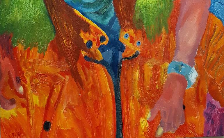Original Abstract Expressionism Abstract Painting by Sophie Nelson-Iye