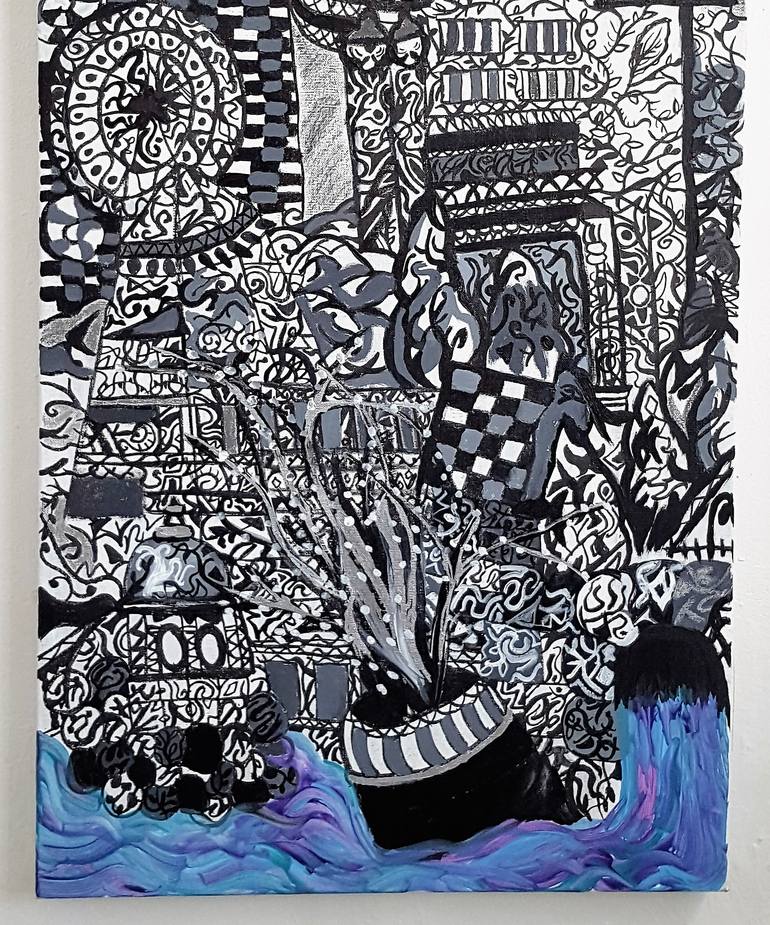 Original Abstract Expressionism Abstract Painting by Sophie Nelson-Iye