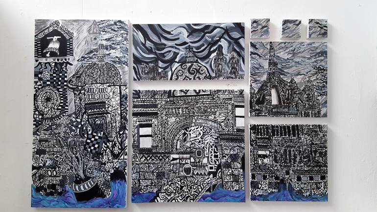 Original Abstract Expressionism Abstract Painting by Sophie Nelson-Iye
