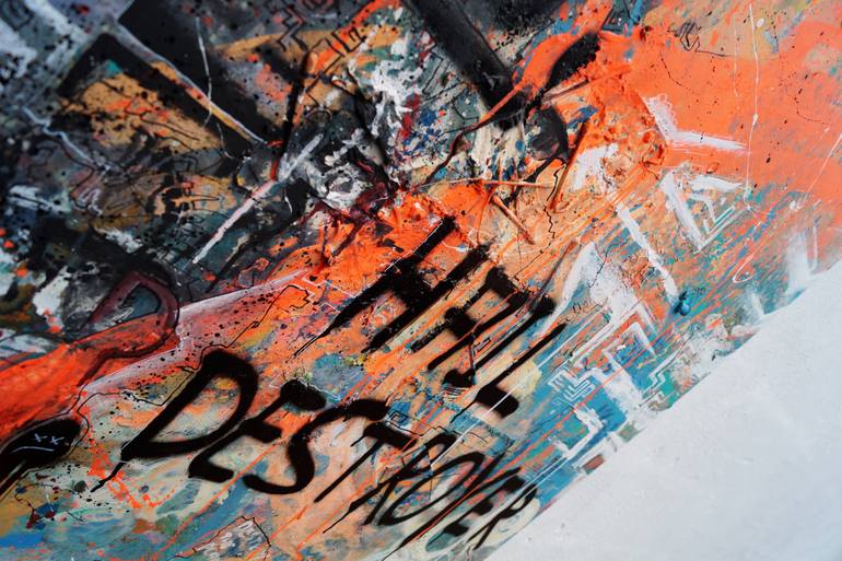 Original Abstract Expressionism Abstract Painting by Captain Fanta