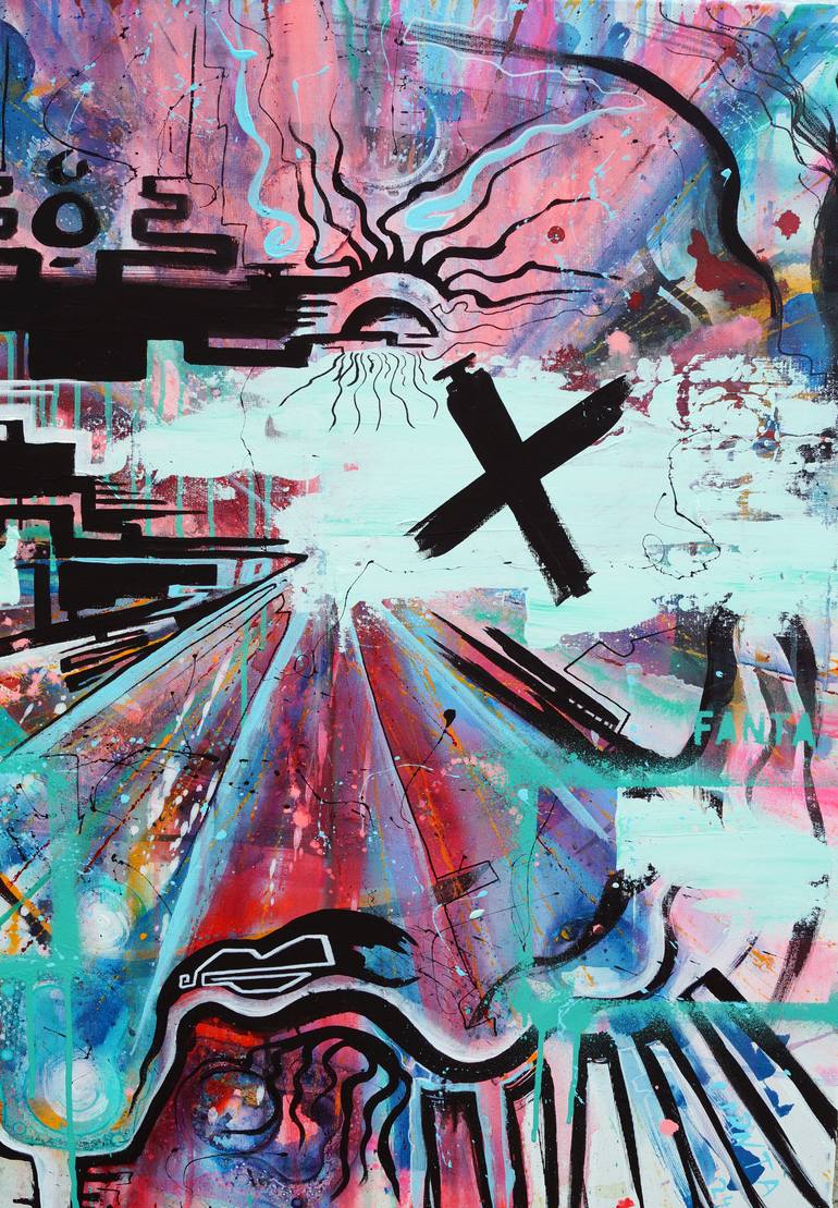 Original Abstract Expressionism Abstract Painting by Captain Fanta