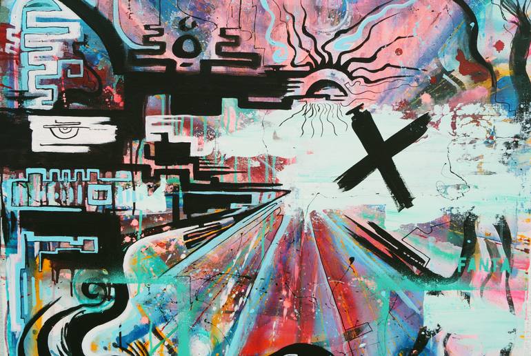 Original Abstract Expressionism Abstract Painting by Captain Fanta