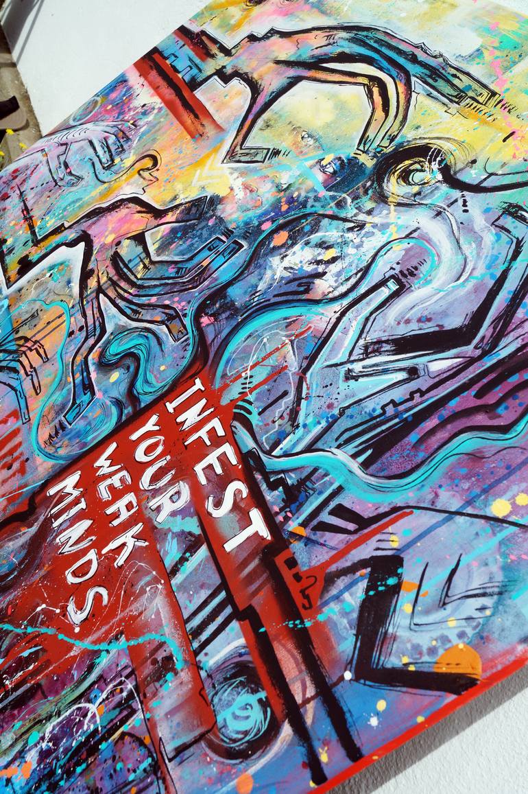 Original Abstract Expressionism Abstract Painting by Captain Fanta