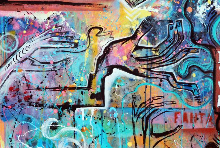 Original Abstract Expressionism Abstract Painting by Captain Fanta