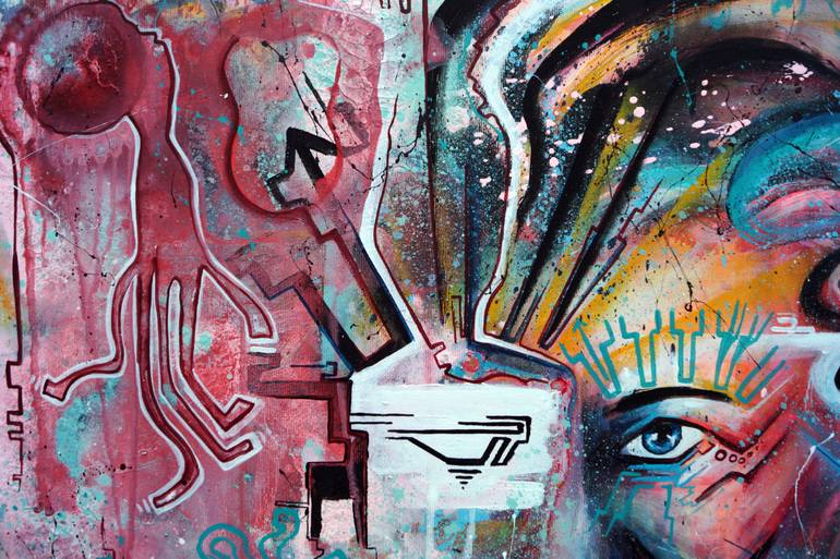 Original Abstract Expressionism Abstract Painting by Captain Fanta