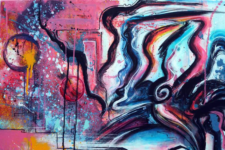Original Abstract Expressionism Abstract Painting by Captain Fanta