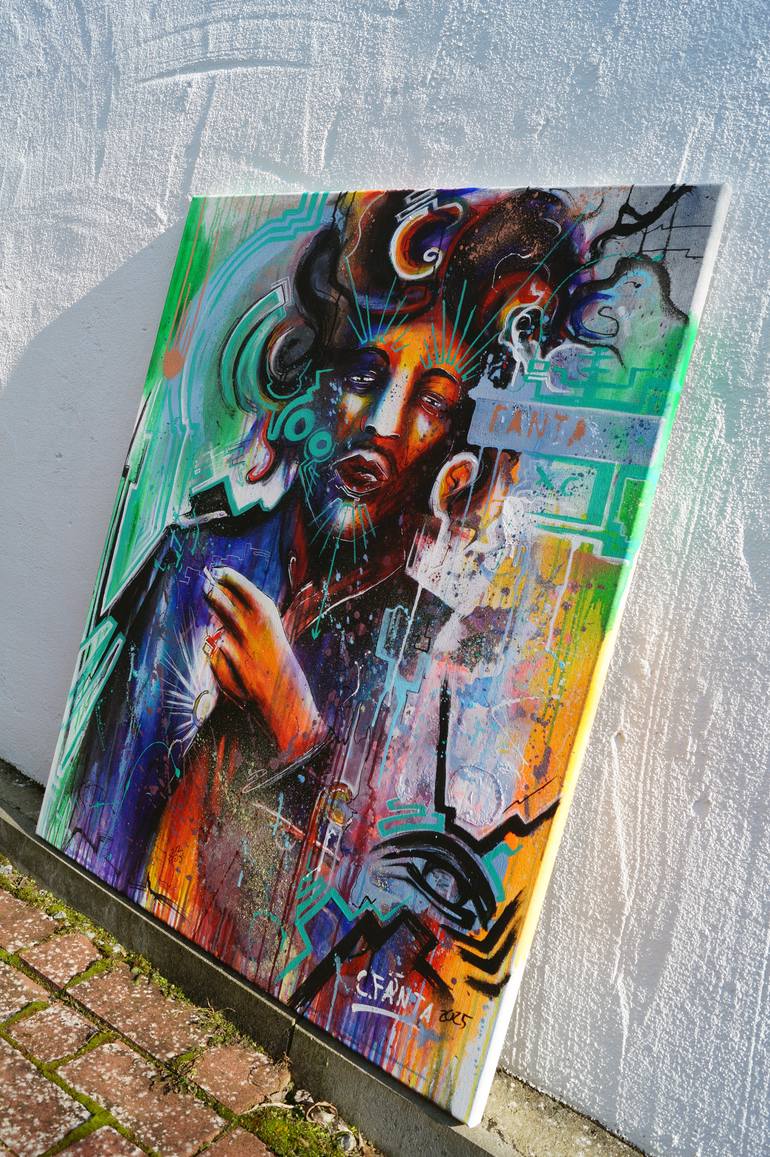 Original Abstract Expressionism Abstract Painting by Captain Fanta