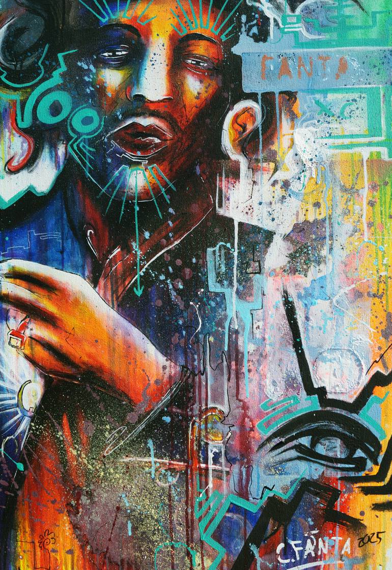 Original Abstract Expressionism Abstract Painting by Captain Fanta