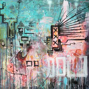 Original Abstract Expressionism Abstract Painting by Captain Fanta
