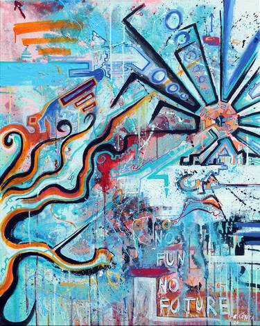 Original Abstract Expressionism Abstract Painting by Captain Fanta