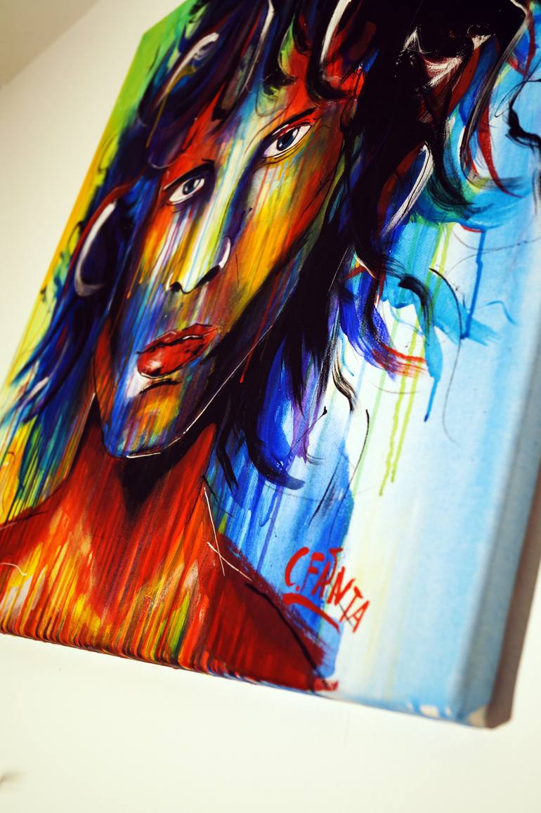 Original Abstract Pop Culture/Celebrity Painting by Captain Fanta