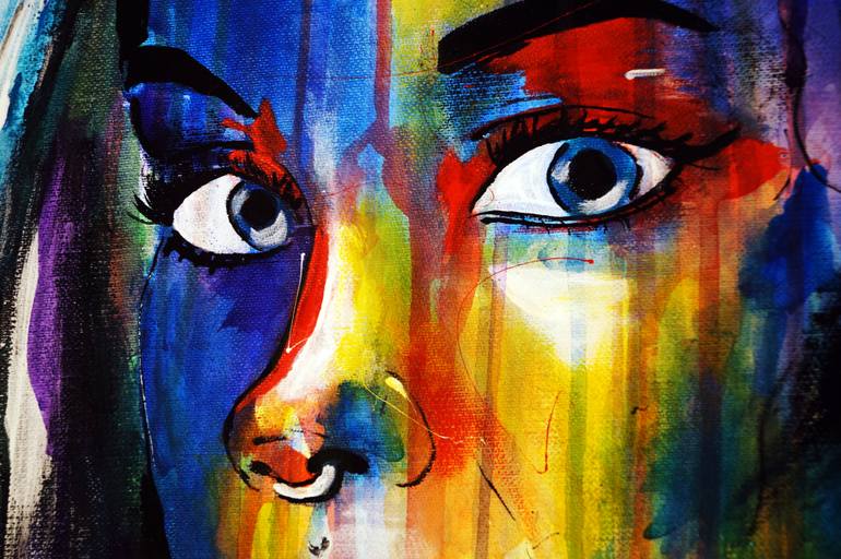 Original Abstract Women Painting by Captain Fanta