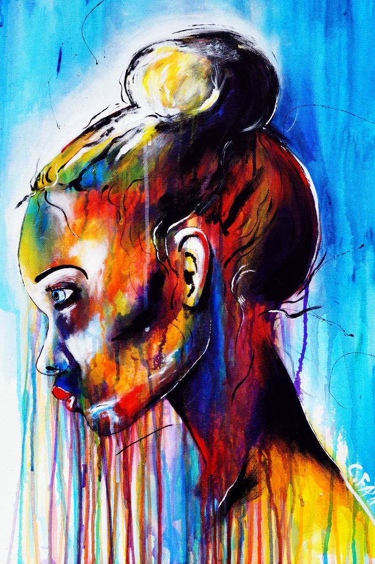 Original Abstract People Painting by Captain Fanta
