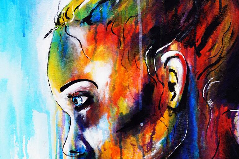 Original Abstract People Painting by Captain Fanta
