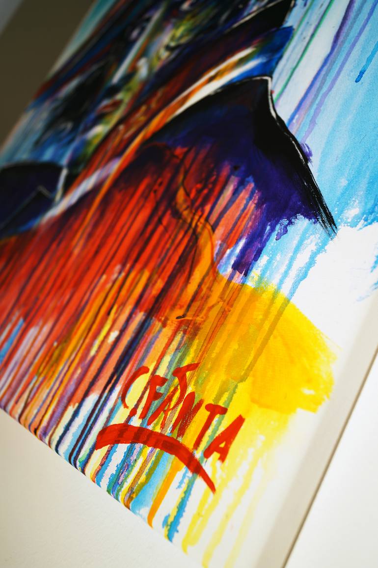 Original Abstract Expressionism People Painting by Captain Fanta