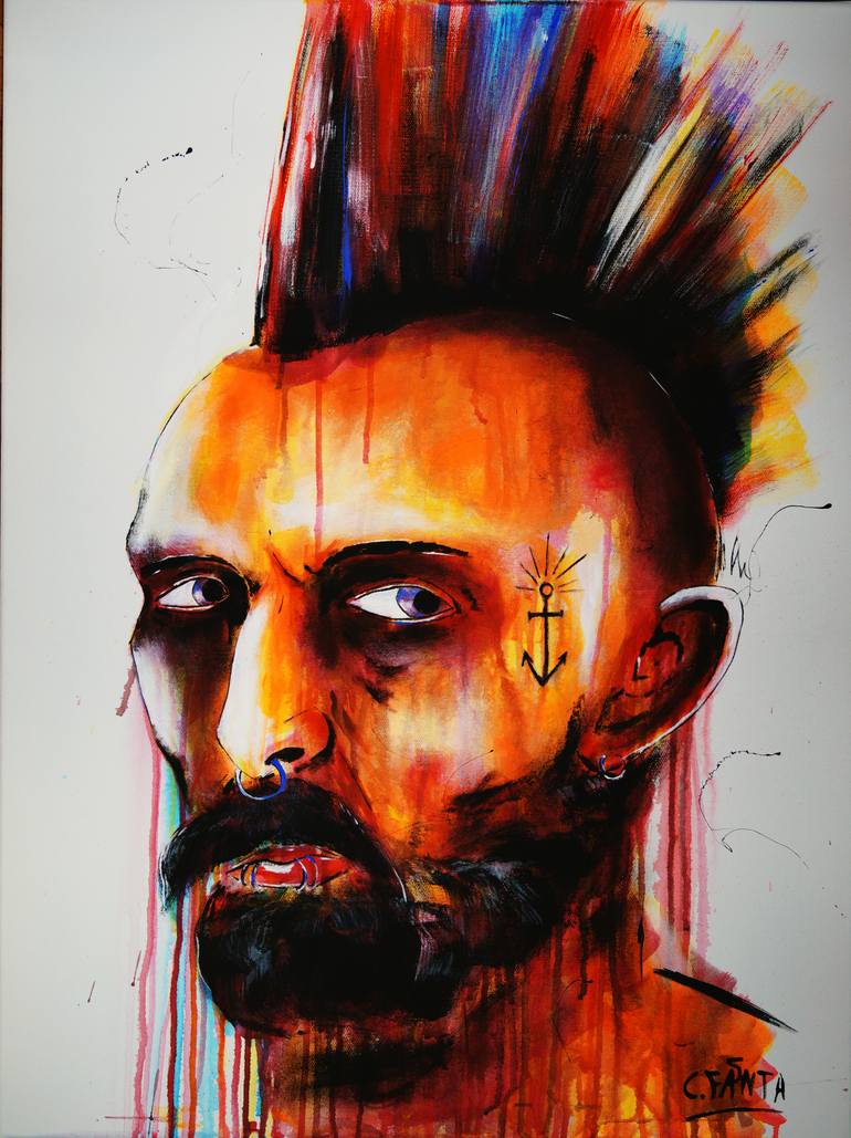 Original Abstract Pop Culture/Celebrity Painting by Captain Fanta