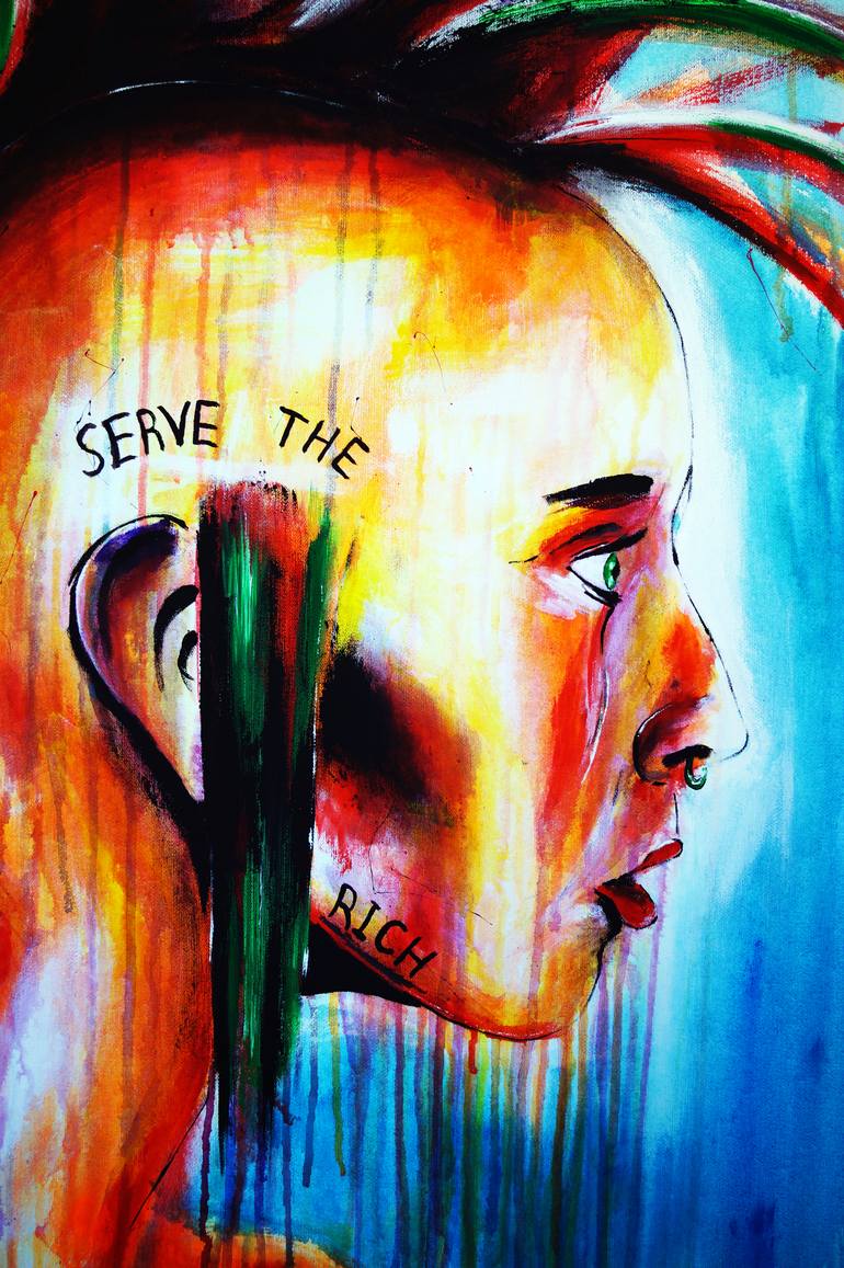 Original Abstract People Painting by Captain Fanta