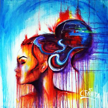 Original Abstract Portrait Paintings by Captain Fanta