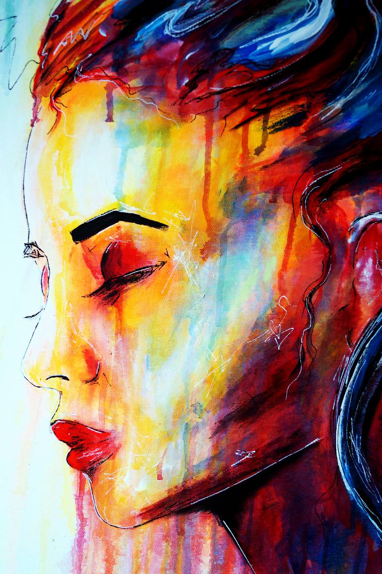 Original Abstract People Painting by Captain Fanta