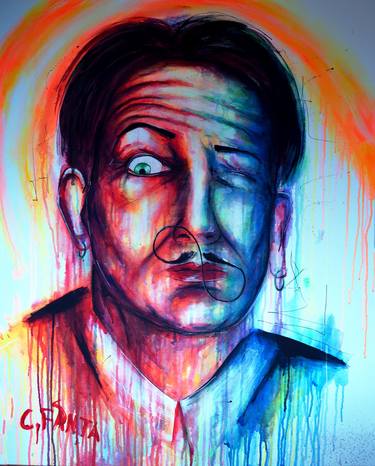 Original Abstract Expressionism Portrait Paintings by Captain Fanta