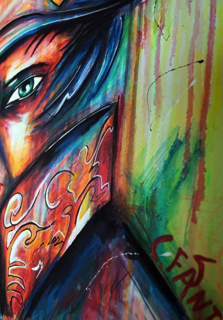 Original Abstract People Painting by Captain Fanta