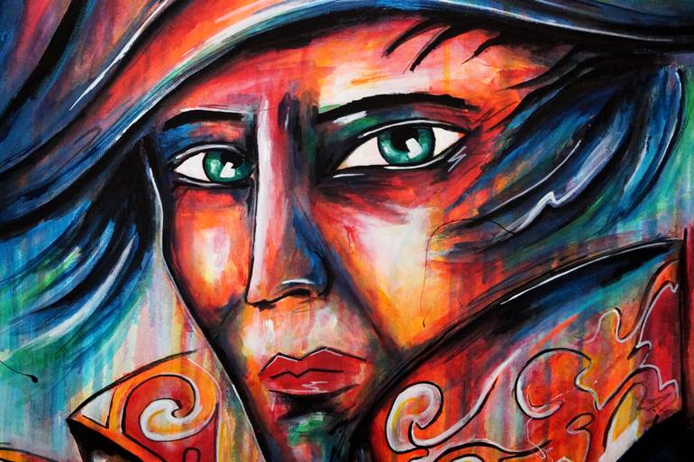 Original Abstract People Painting by Captain Fanta