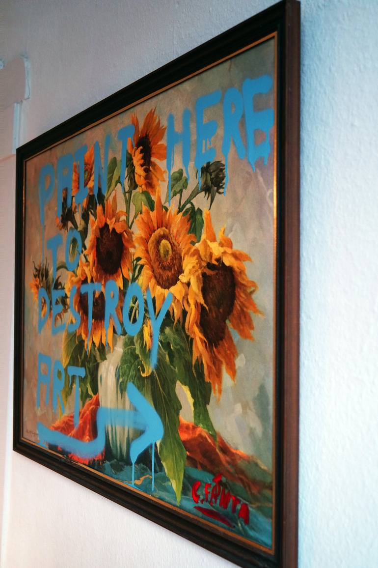 Original Abstract Floral Painting by Captain Fanta