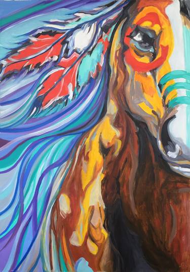 Print of Figurative Horse Paintings by MEugenia Serrano