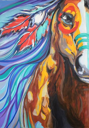 Print of Horse Paintings by MEugenia Serrano