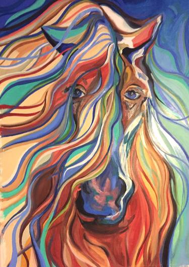 Print of Horse Paintings by MEugenia Serrano