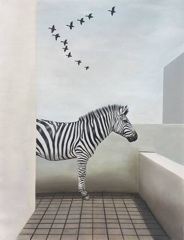 Original Surrealism Animal Paintings by Mr STRANGE Jean-Marie GITARD