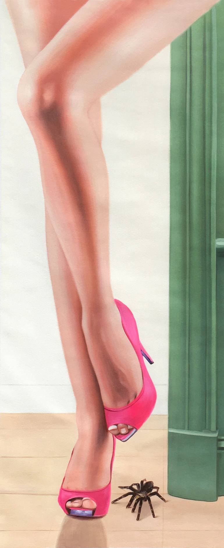 Original Surrealism Women Painting by Jean-Marie Gitard