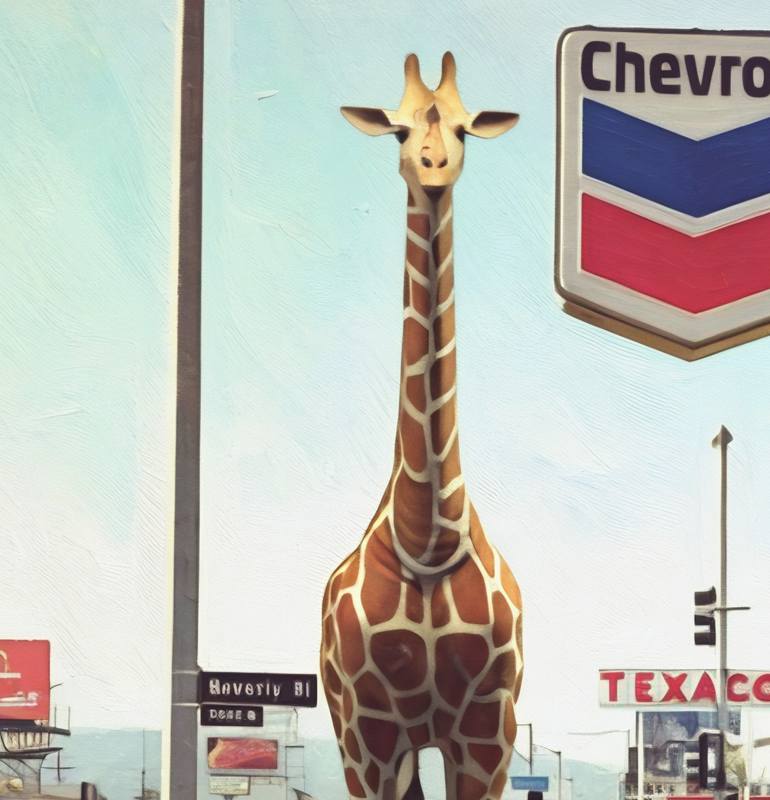 Original Surrealism Animal Painting by Jean-Marie Gitard