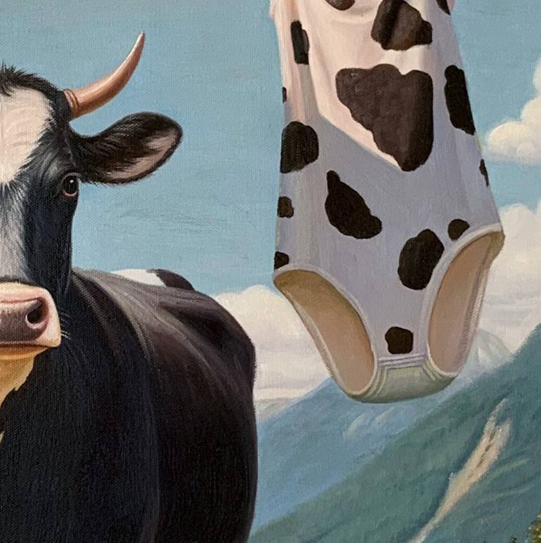 Original Surrealism Animal Painting by Jean-Marie Gitard