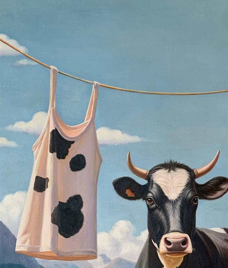 Original Surrealism Animal Painting by Jean-Marie Gitard