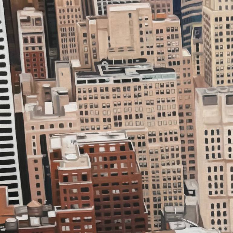 Original Surrealism Cities Painting by Jean-Marie Gitard