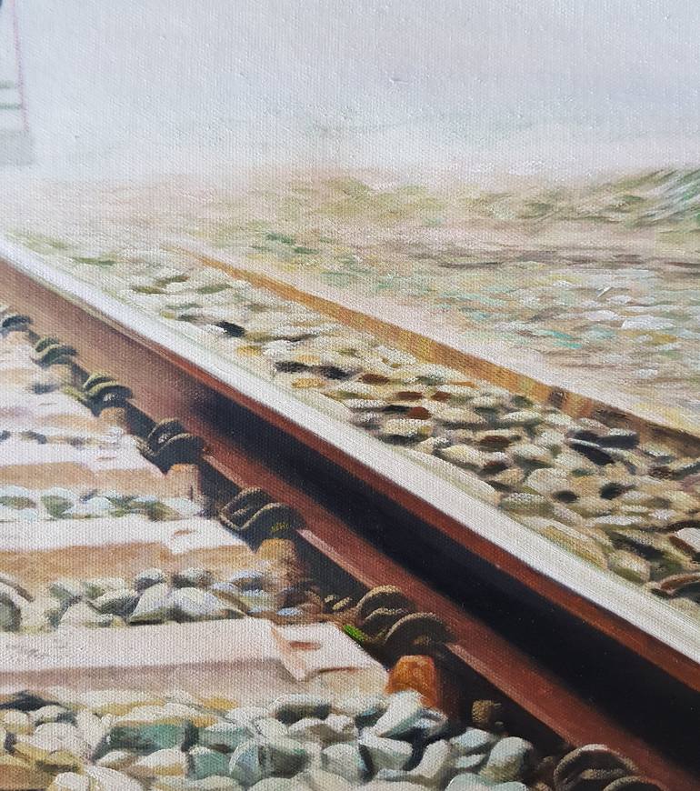 Original Train Painting by Mr STRANGE Jean-Marie GITARD