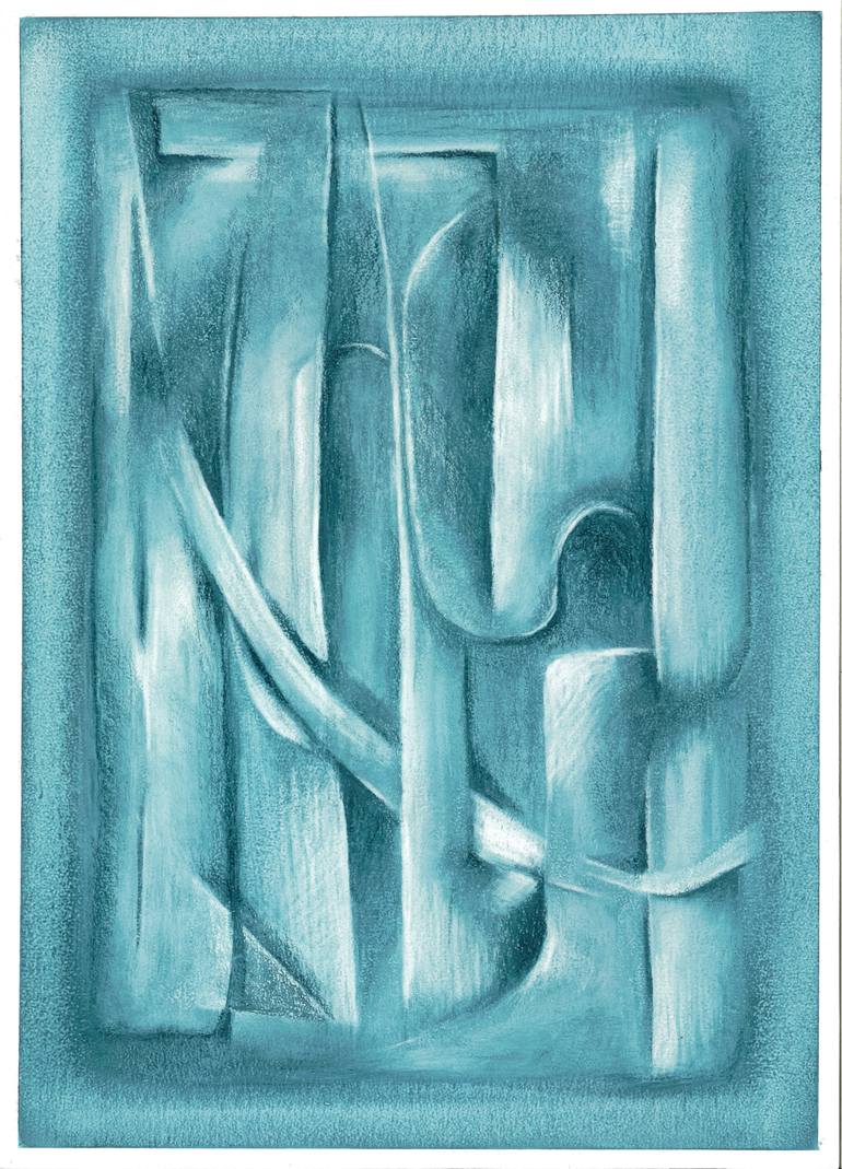 Original Cubism Abstract Drawing by The Polish Art