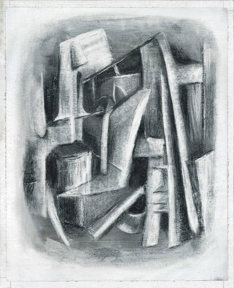 Original Cubism Abstract Drawing by Filip Szczuko