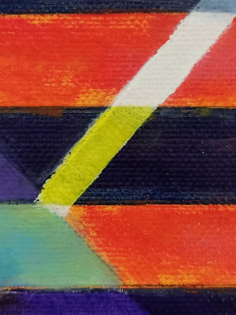 Original Abstract Geometric Painting by The Polish Art