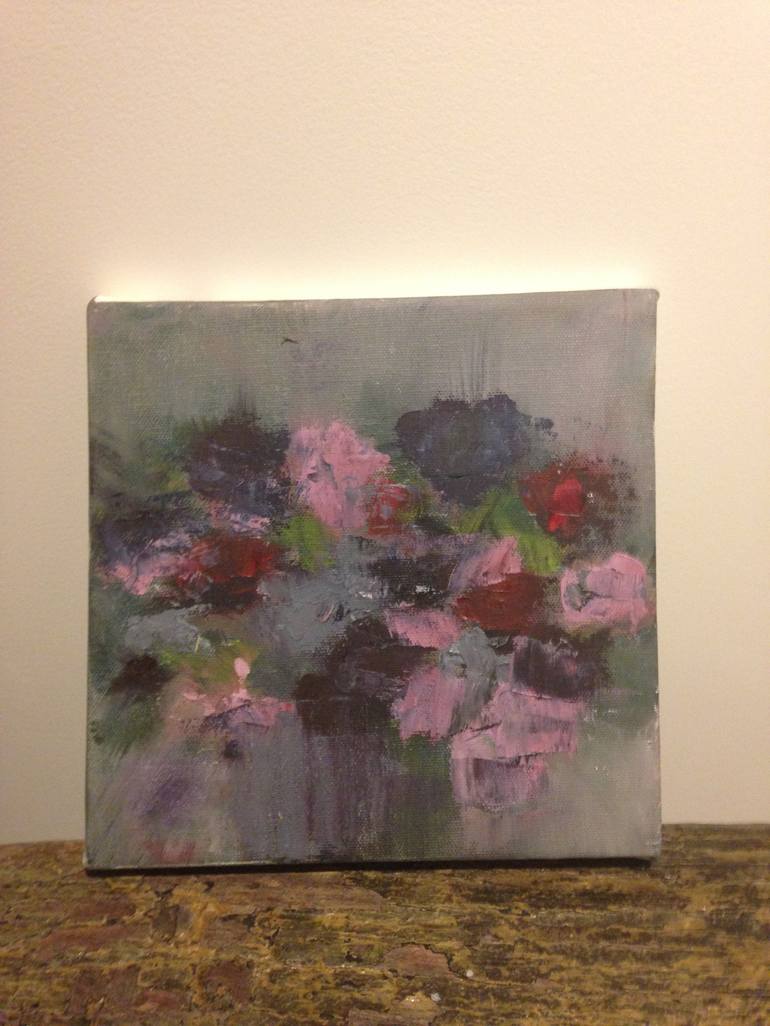 Original Abstract Floral Painting by J Cowderoy